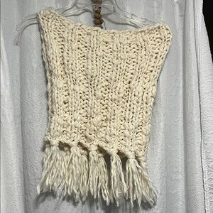 Elegant Cream Knit Scarf / Wrap NWOT